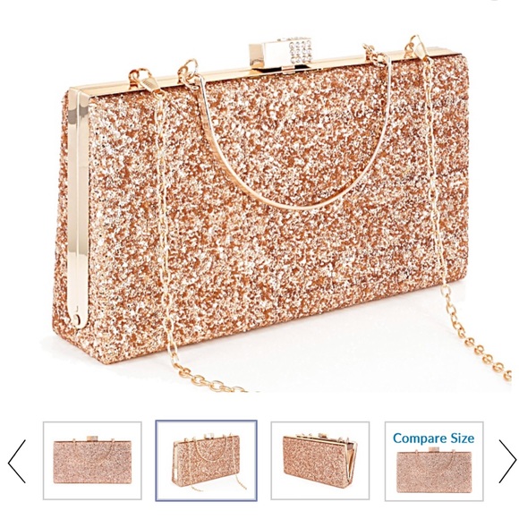 Rose Gold Compact Clutch - Picture 3 of 5